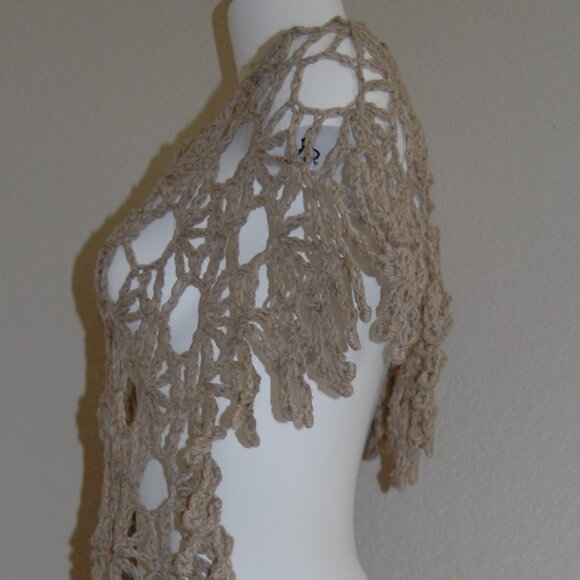 NEW Handmade, 100% Natual Wool, Allure Wavy V Scarf, 8'L & 2'D - Picture 4 of 7